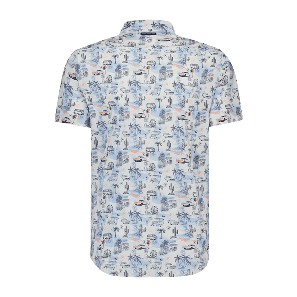 A Fish Named Fred West Coast Map Short Sleeve Shirt for Men