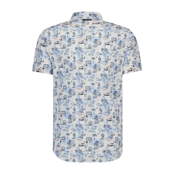A Fish Named Fred West Coast Map Short Sleeve Shirt