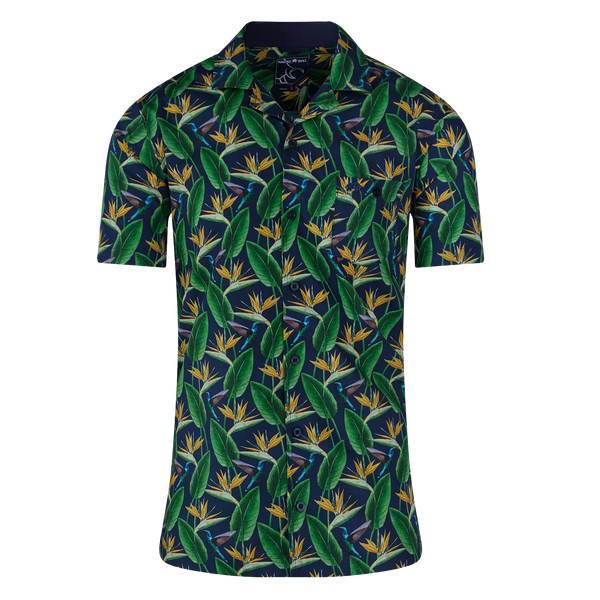 Raging Bull Tropical Print Short Sleeve Shirt for Men