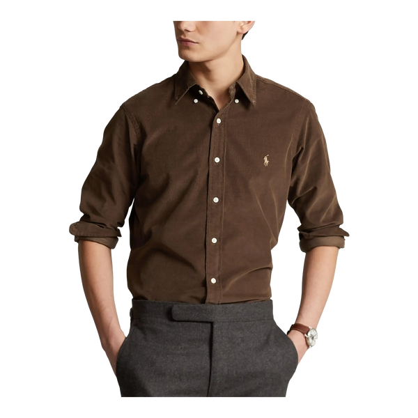 Polo Ralph Lauren Custom Fit Corduroy Long Sleeve Shirt for Men