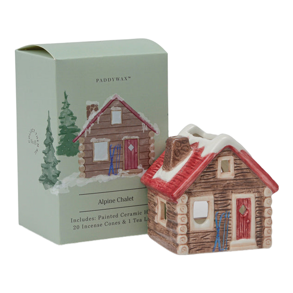 Gentlemen's Hardware Alpine Chalet Style Incense & Tea Light Holder ( 1 Tea Light & 20 Incense Cones)