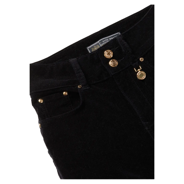 Holland Cooper High-Rise Velvet Flares for Women