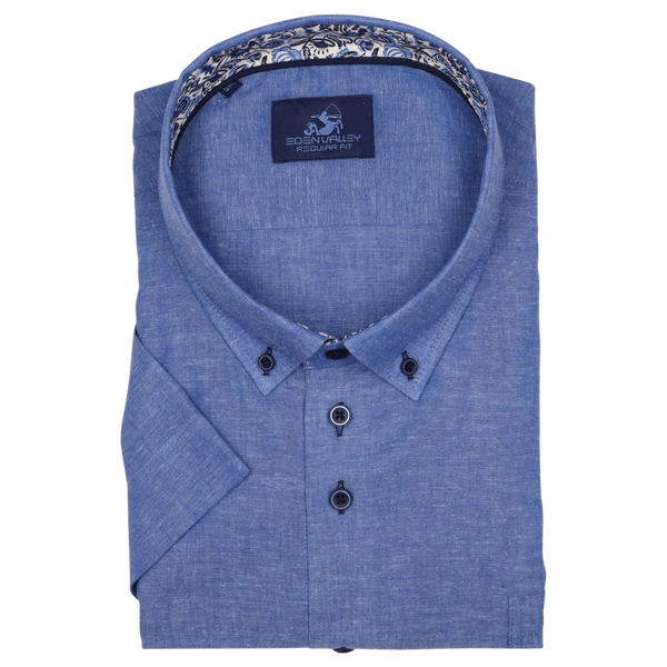 Eden Valley Short Sleeve Linen/Cotton Shirt for Men