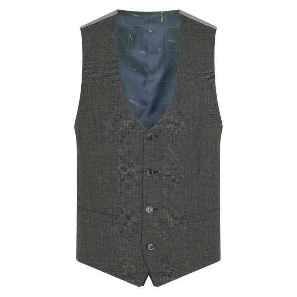 Remus Uomo Birdseye Suit Waistcoat