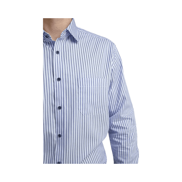 Double Two Striped Long Sleeve Formal Shirt for Men