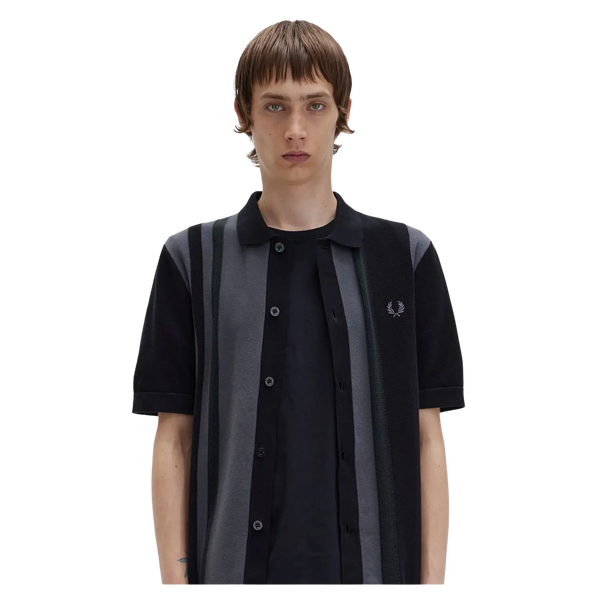 Fred Perry Striped Knitted Shirt for Men