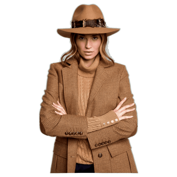 Holland Cooper Trilby Hat Iridescent Feather Band