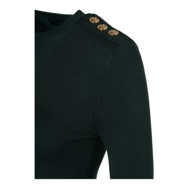 Holland Cooper Button Crew Neck Jumper