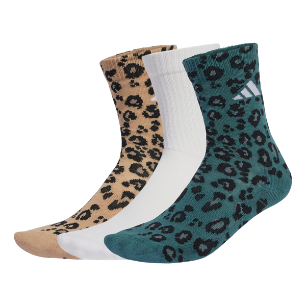 Adidas Leopard Print Socks 3 Pack