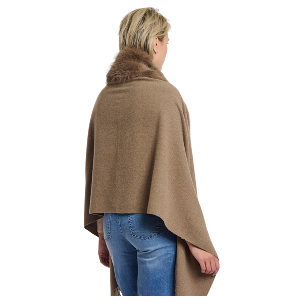 Rino & Pelle Wendy Cape With Fur Details