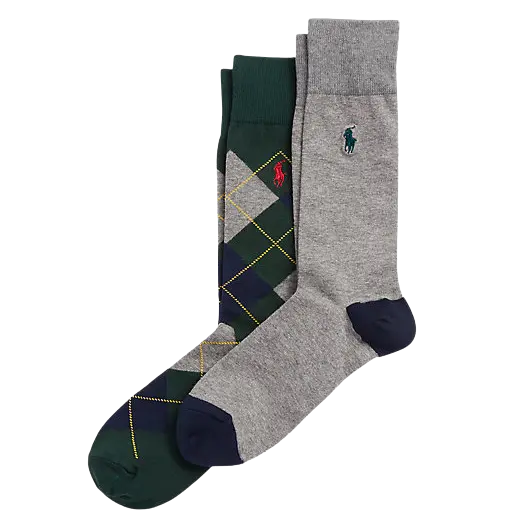 Polo Ralph Lauren Two Pack of Argyle Trouser Socks for Men