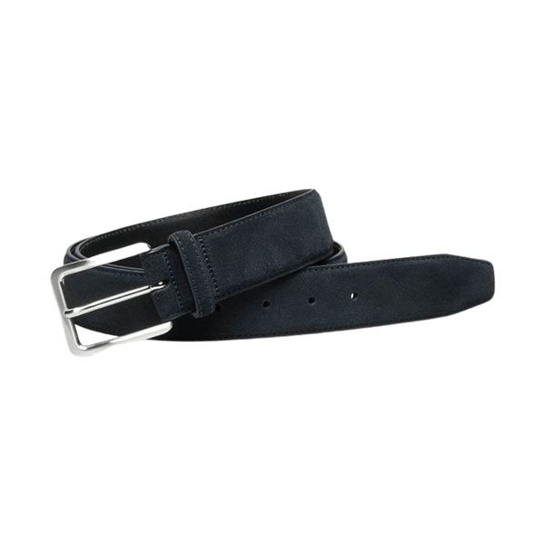 Oxford Leathercraft Suede Belt in Navy