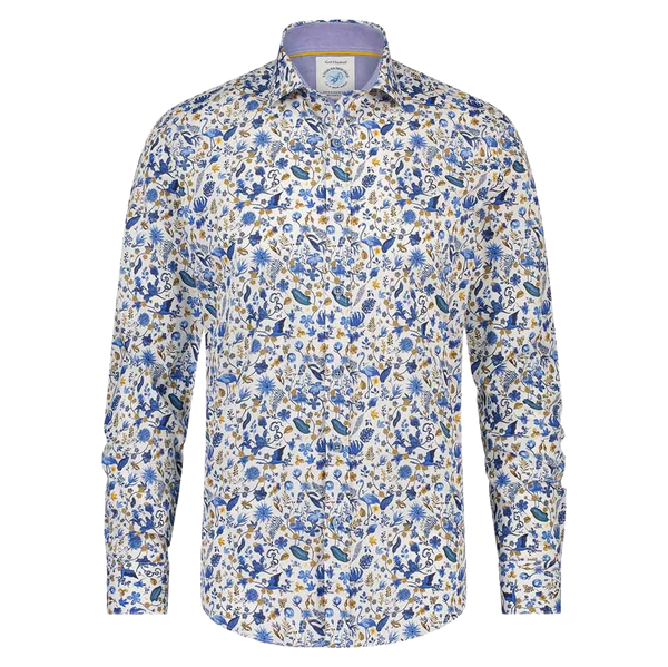 A Fish Named Fred Long Sleeve Flamingo Shirt for Men