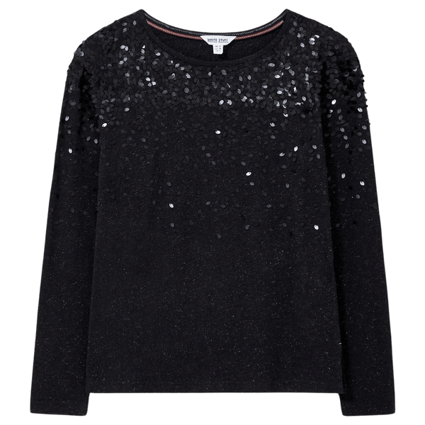 White Stuff Roxy Sequined Long Sleeved Top for Women