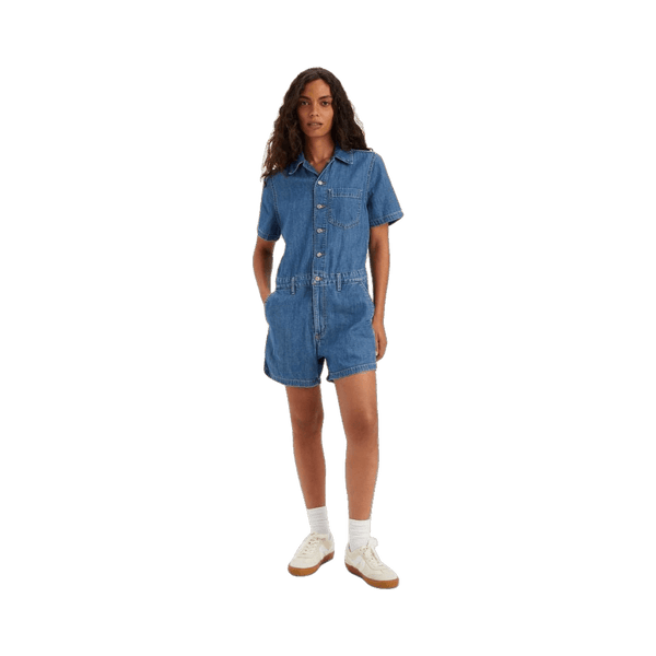 Levi's Short Sleeve Heritage Romper Jumpsuit for Women