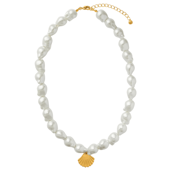 Orelia Jewellery Statement Jumbo Pearl & Shell Necklace for Women