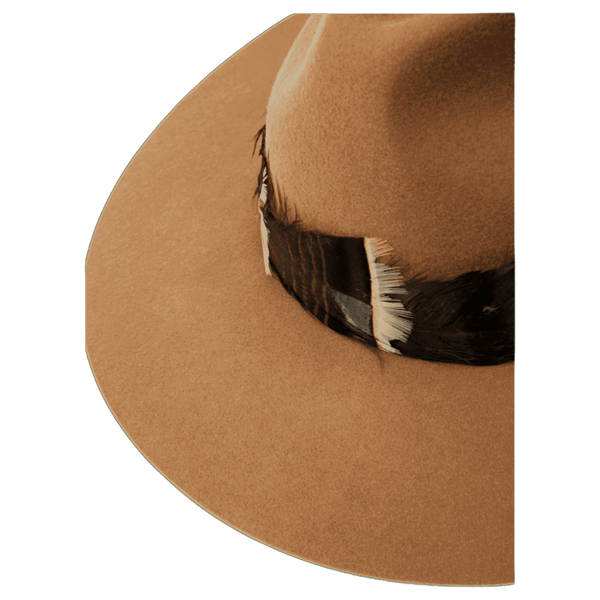 Holland Cooper Trilby Hat Iridescent Feather Band for Women