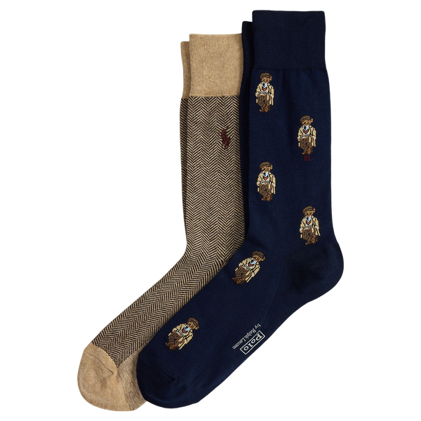 Polo Ralph Lauren Chrls B Crew Socks Two Pack