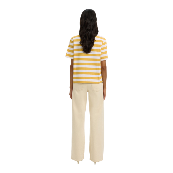 Selected Essential Short Sleeve Striped Boxy Tee