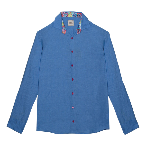 Oscar Linen Shirt With Trim