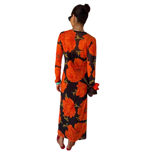 Never Fully Dressed Black Poppy Aria Mesh Dress