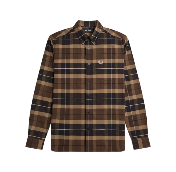 Fred Perry Brushed Tartan Long Sleeve Shirt for Men
