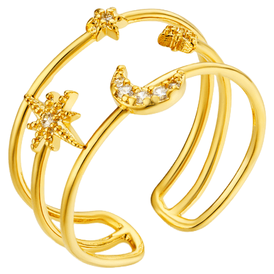 Orelia Jewellery Celestial Open Caged Adjustable Ring