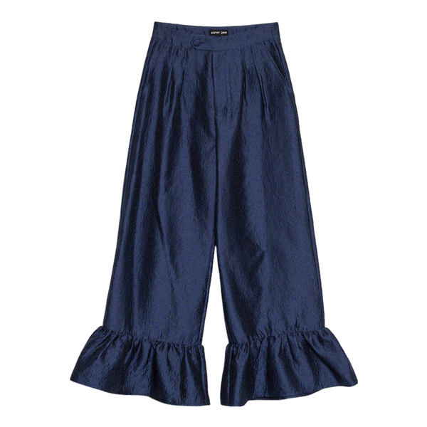 Sister Jane Orchid Jacquard Ruffle Trousers