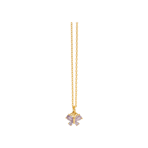 Estella Bartlett Cz Butterfly Charm Necklace