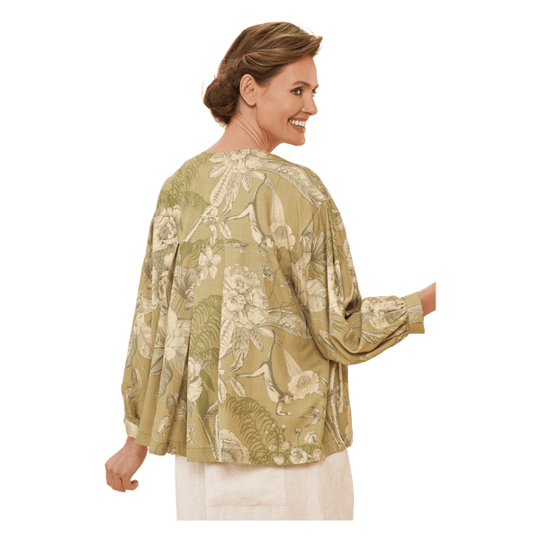 Powder Toile Puff Sleeve Jacket for Women