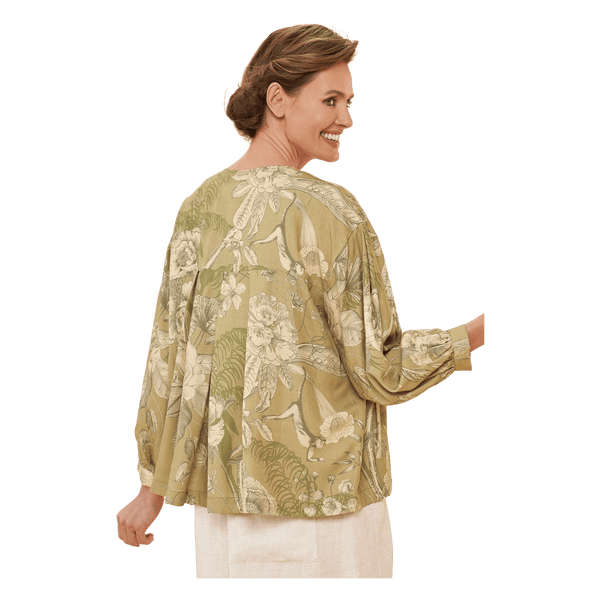 Powder Toile Puff Sleeve Jacket