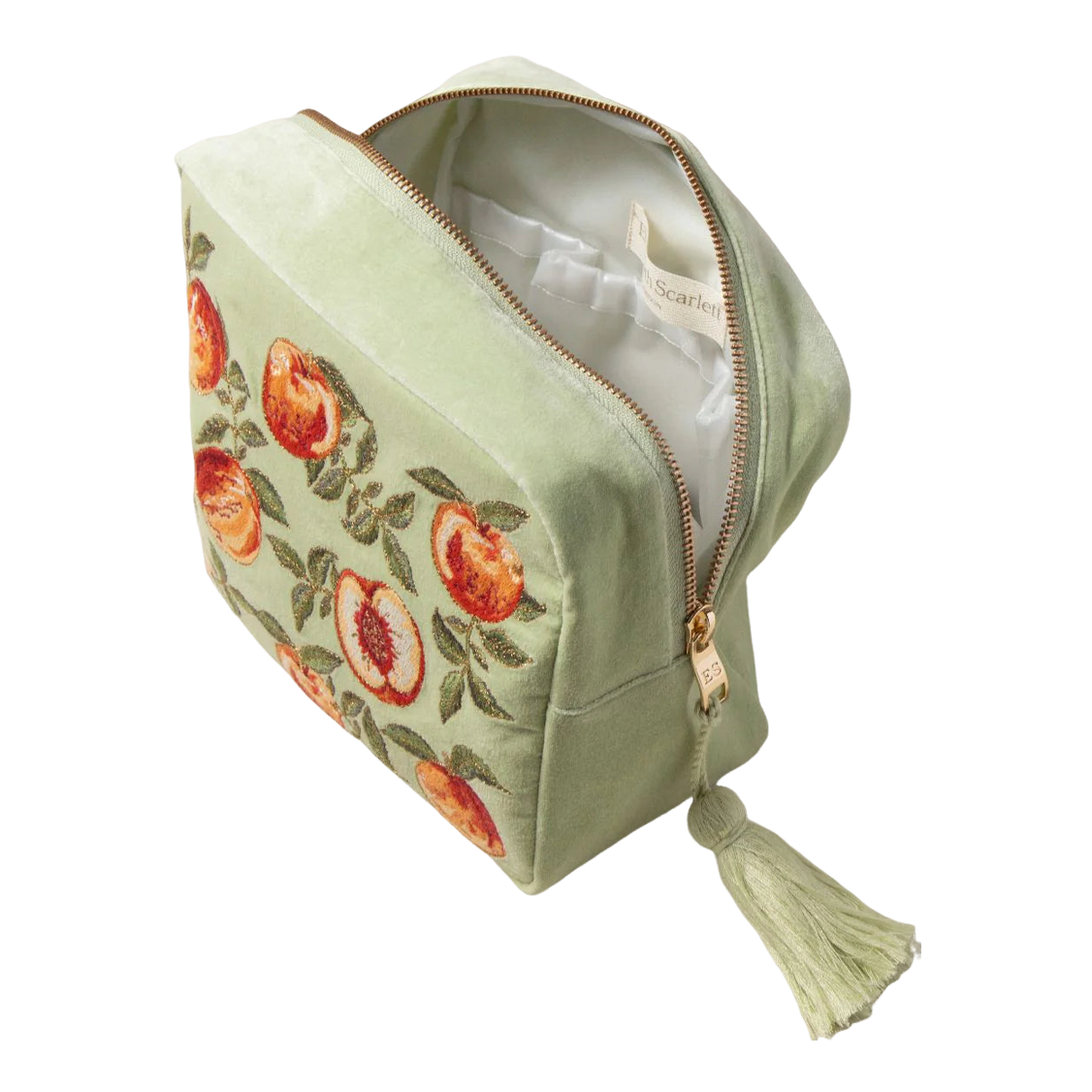 【新品】Elizabeth Scarlett ウォッシュバッグ　ポーチ Elizabeth Scarlett Summer Peach Velvet Wash Bag | Coes