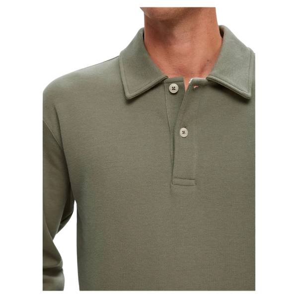 Selected Dap Long Sleeve Polo Shirt for Men