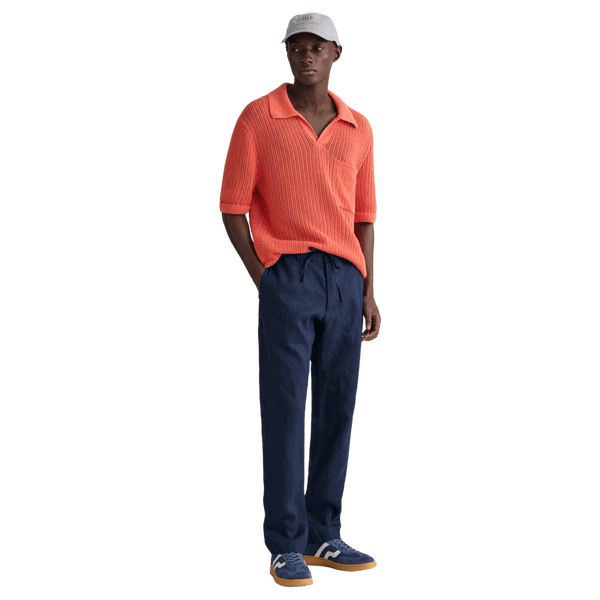 GANT Relaxed Linen Drawstring Trousers for Men