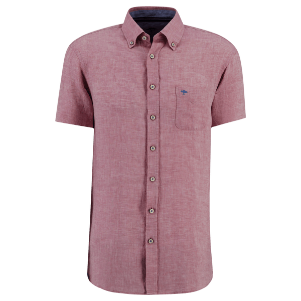Fynch-Hatton Short Sleeve Button Down Linen Shirt