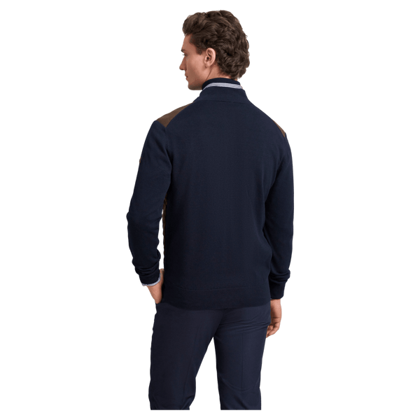 Bugatti Suede Front Zip Cardigan