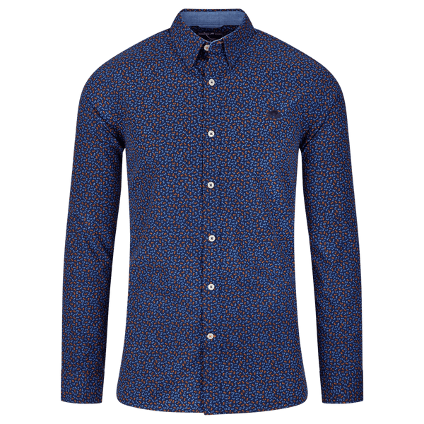Raging Bull Ditsy Floral Print Long Sleeve Shirt for Men