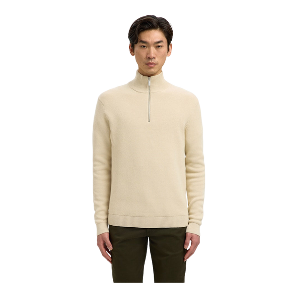 Selected Dane Long Sleeve Knit Structure Half Zip