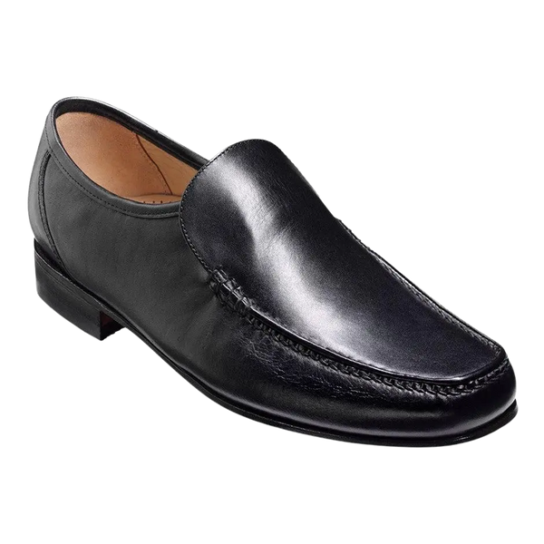 Barker Javron Moccasin Leather Shoes for Men in Black