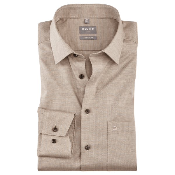 Olymp Textured Long Sleeve Formal Shirt for Men