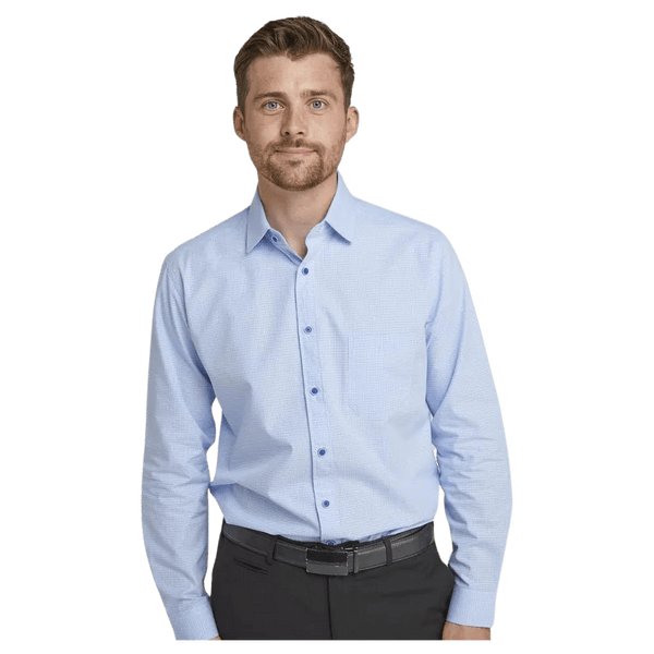 Double Two Dobby Weave Long Sleeve Formal Shirt for Men
