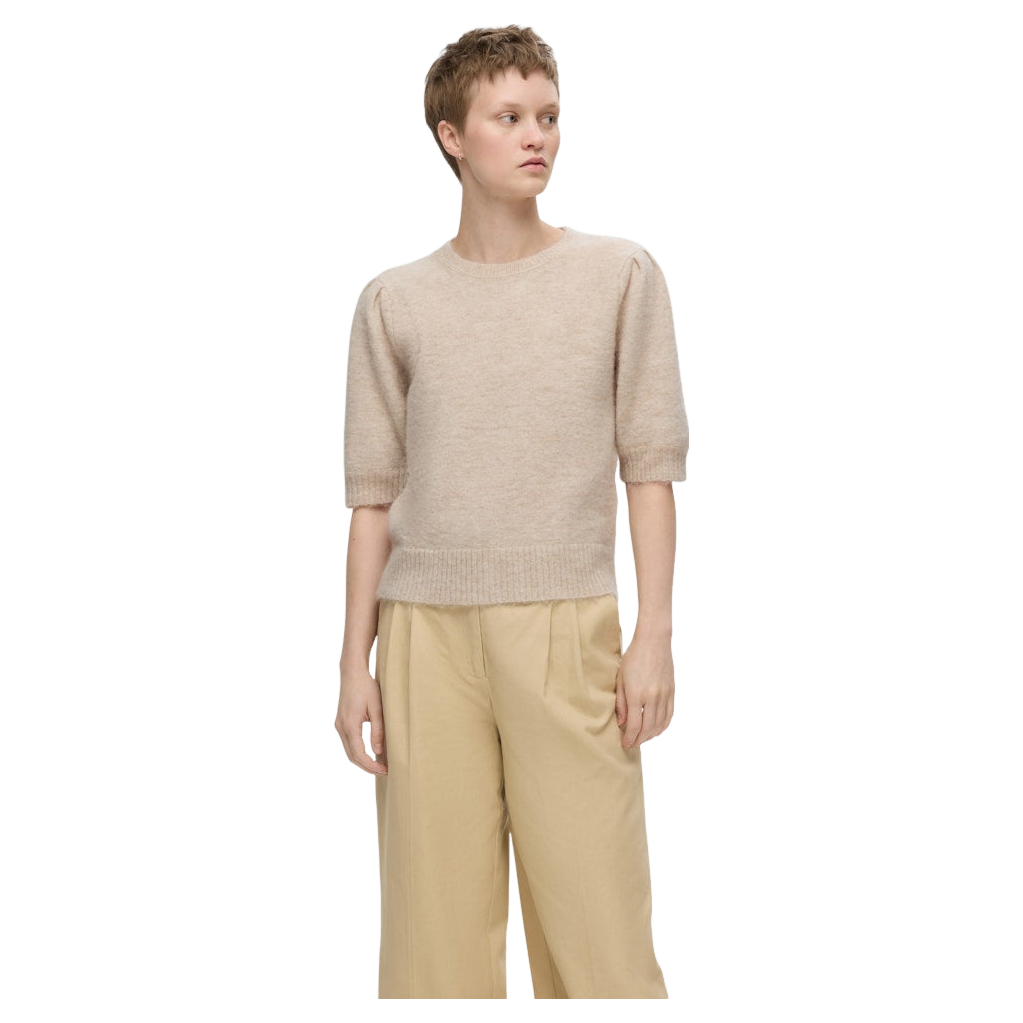 Selected Slflulu Ss Open Back Knit O-neck | Coes