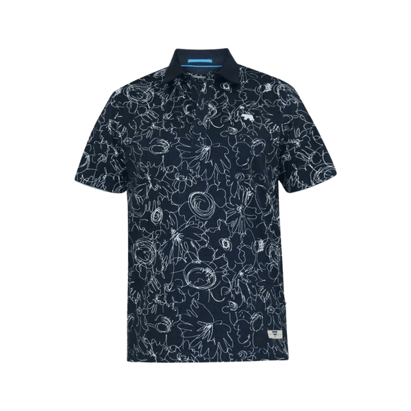 Duke Roland Abstract Floral Print Polo Shirt for Men
