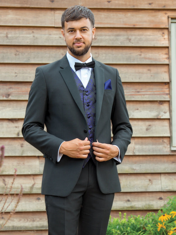 Mayfair Black Slim Fit Evening Suit for Men