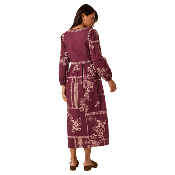 Nobody's Child Monroe Midi Dress Embroidered