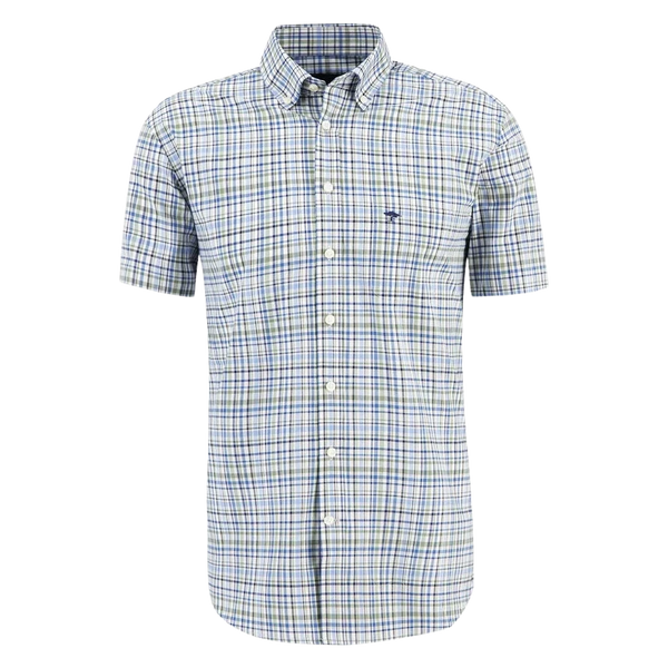 Fynch-Hatton Short Sleeve Multi Check Shirt for Men