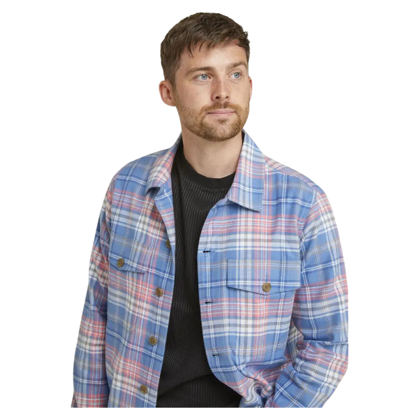 Double Two Bold Check Overshirt for Men