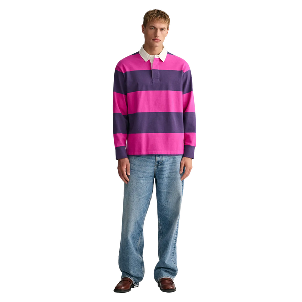 GANT Block Stripe Heavy Rugby Shirt