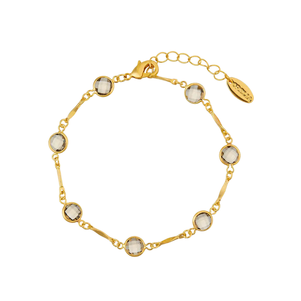 Orelia Jewellery Grey Crystal & Bar Link Bracelet