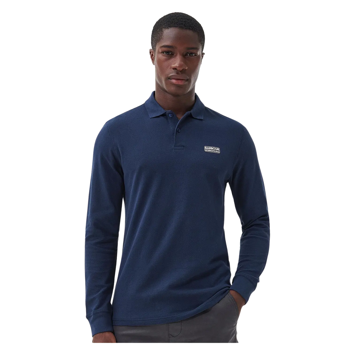 Barbour international discount long sleeve polo